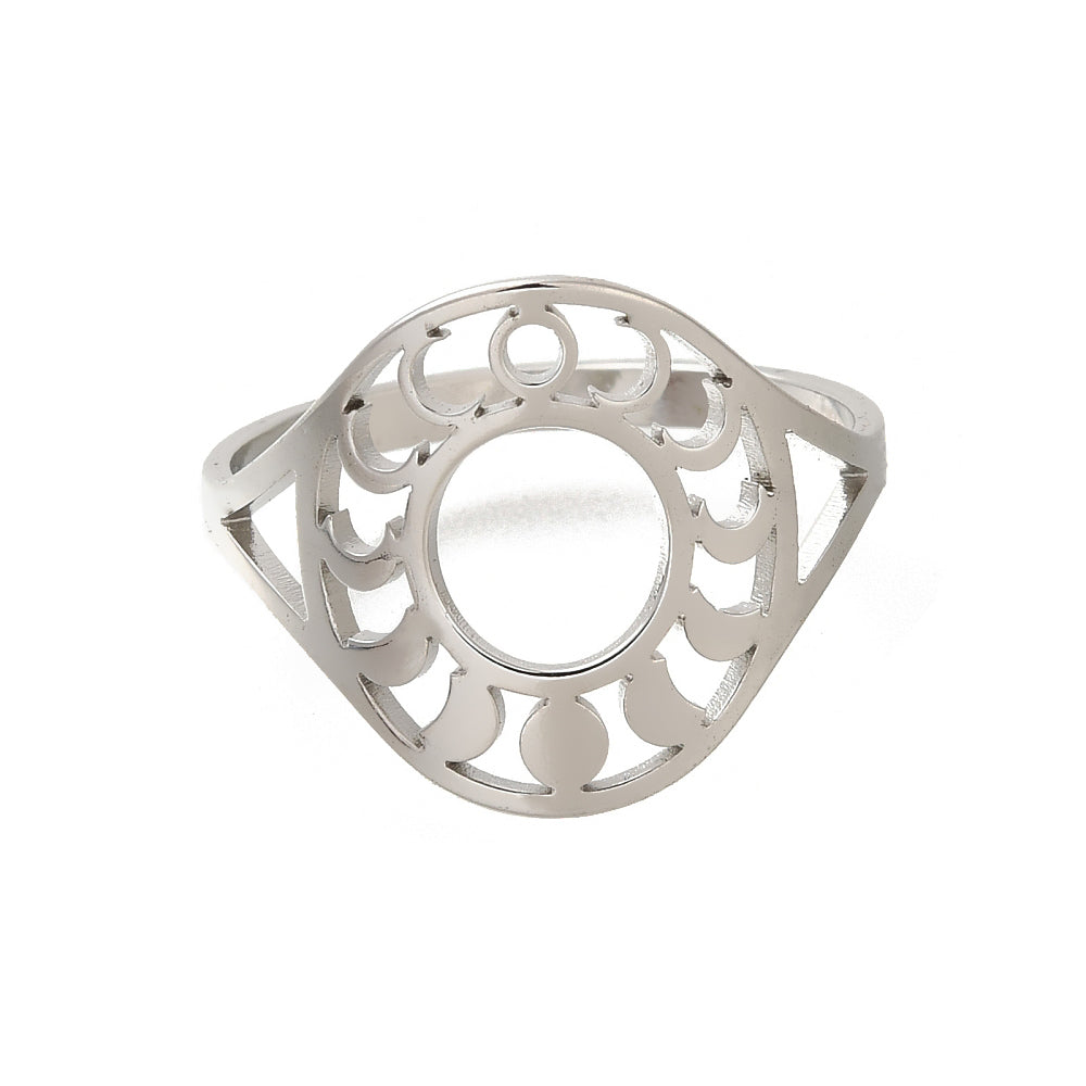 Ring | Edelstahl Moonphases Circle