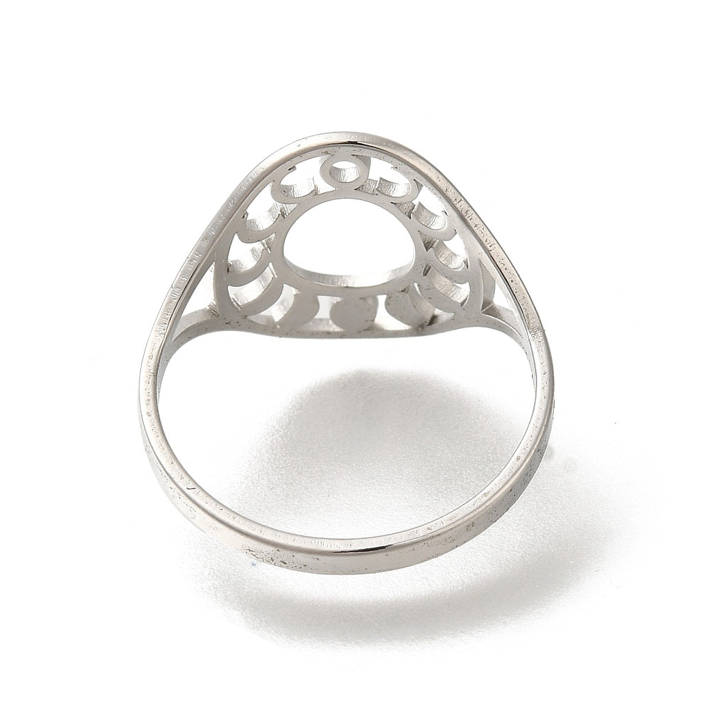 Ring | Edelstahl Moonphases Circle