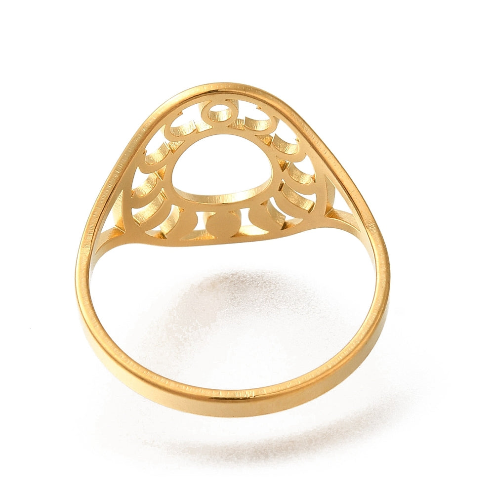 Ring | Edelstahl Moonphases Circle